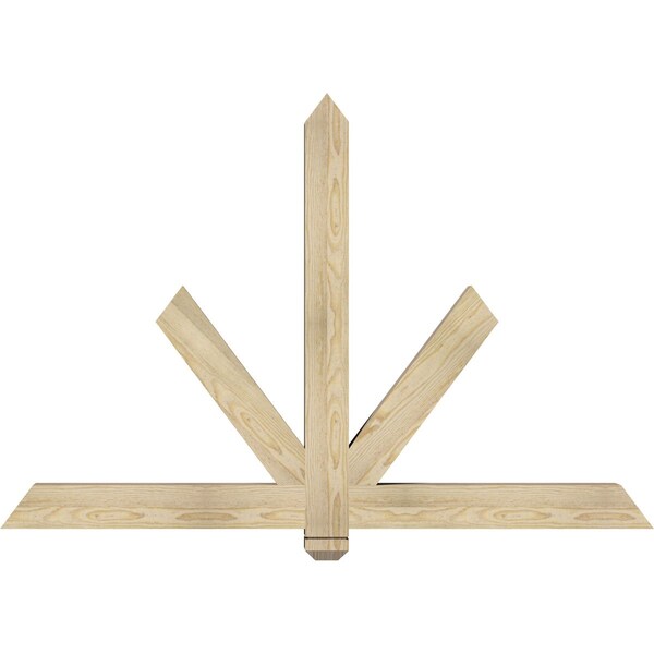 Ekena Millwork Kennewick Rough Sawn Timber Gable Bracket, Douglas Fir, 60"W x 40"H x 4"D x 4"F, 16/12 Pitch GBW060X40X0404KEN00RDF - main